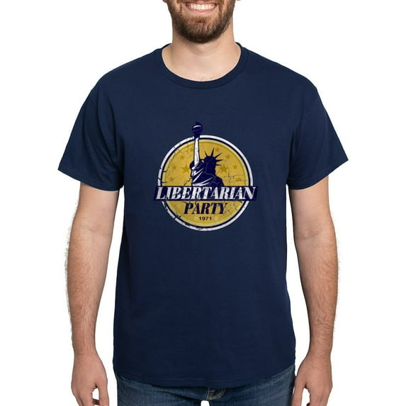 CafePress - Libertarian (Vintage) Dark T Shirt - Men's Classic Graphic Cotton T-Shirt