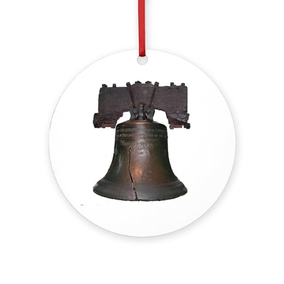 CafePress - Liberty Bell -  Round Wood Ornament 4"
