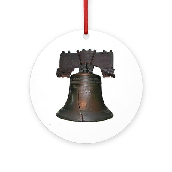 CafePress - Liberty Bell - Round Wood Ornament 4"