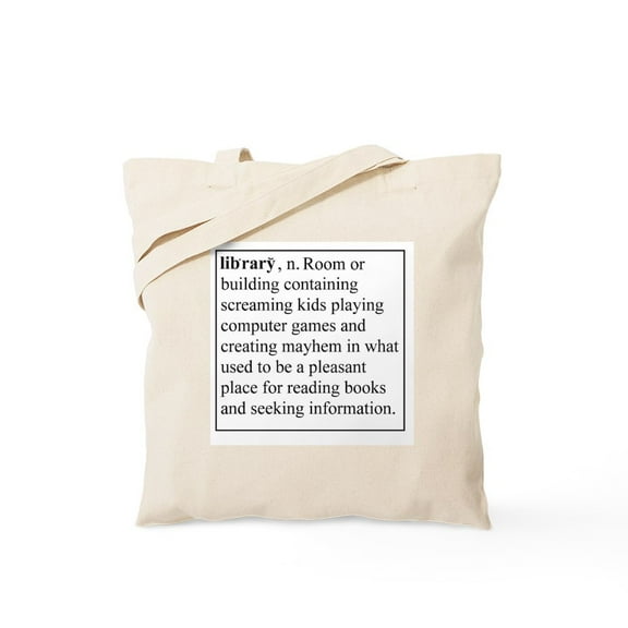 CafePress - Library Info Tote Bag - Unisex Canvas Tote Bag, Beige, 1-Piece