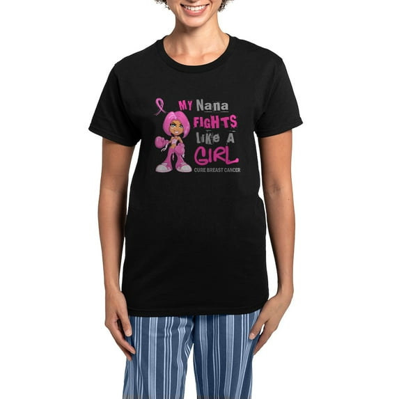 CafePress - Licensed Fight Like A Girl 4 Women's Dark Pajamas - Women's Short Sleeve Print T-Shirt and Pants Dark Cotton Pajama Set