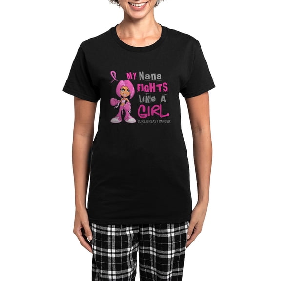 CafePress - Licensed Fight Like A Girl 4 Women's Dark Pajamas - Women's Short Sleeve Print T-Shirt and Pants Dark Cotton Pajama Set