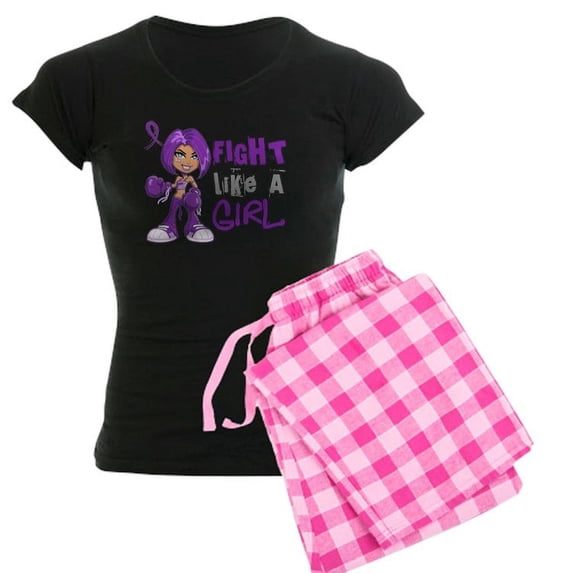 CafePress - Licensed Fight Like A Girl 42 Pajamas - Women's Dark Pajamas
