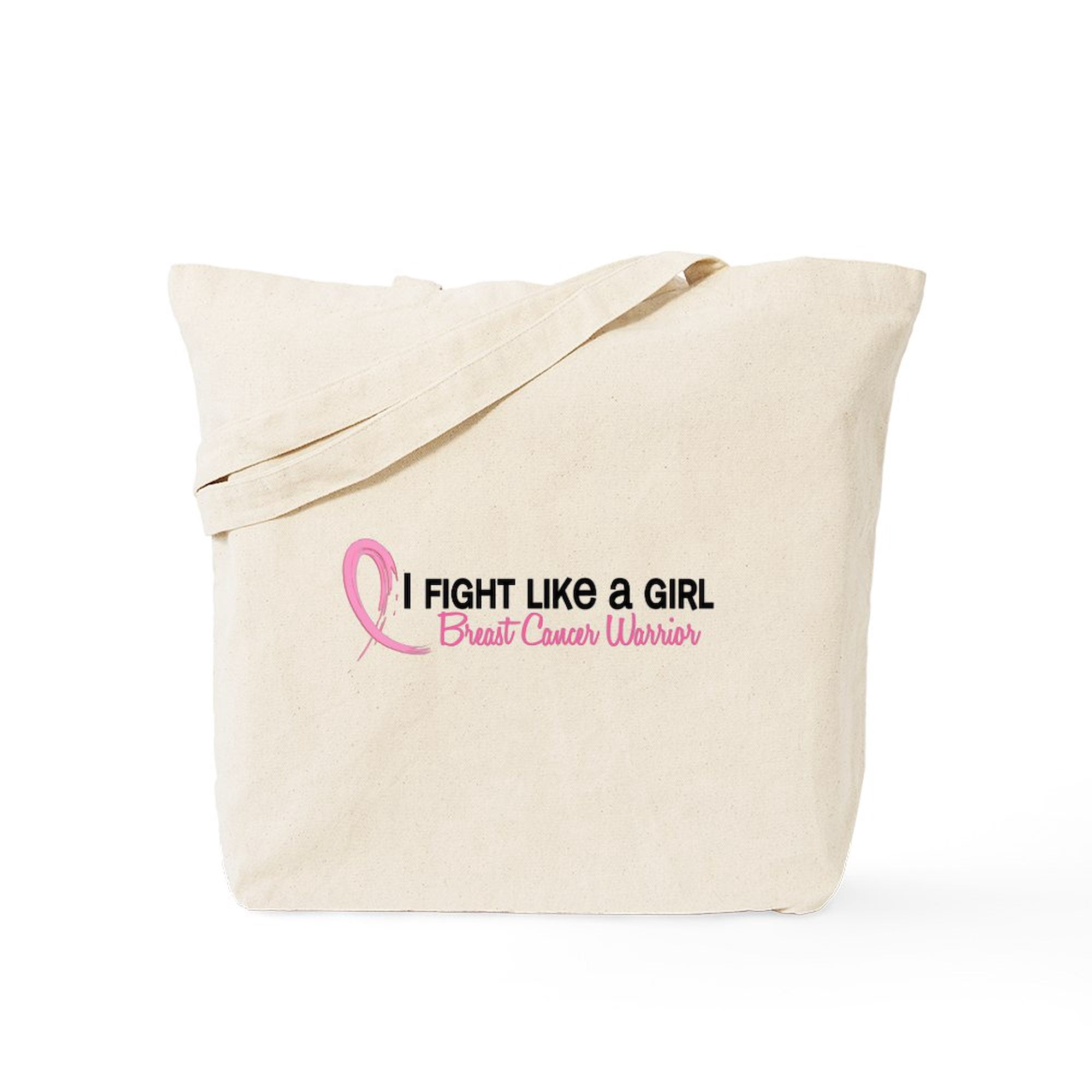 CafePress Fight Like A Girl Endometriosis Tote Bag - Natural Canvas, Reusable Shopping Bag (15" X 15")