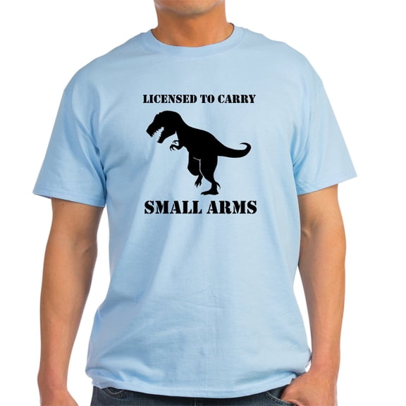 CafePress - Licensed To Carry Small Arms T Rex Dinosaur T Shir - Men's Classic Graphic T-Shirt