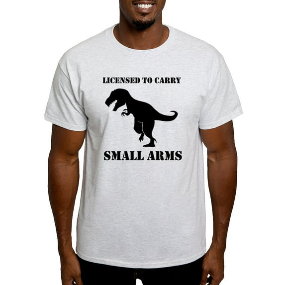 CafePress - Licensed To Carry Small Arms T Rex Dinosaur T Shir - Men's Classic Graphic T-Shirt