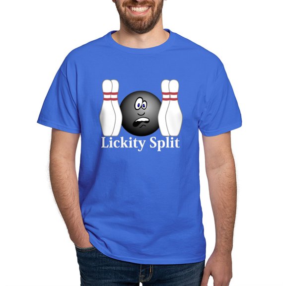 CafePress - Lickity Splits Logo 4 Dark T Shirt Design Front Ce - Men's Classic Graphic Cotton T-Shirt
