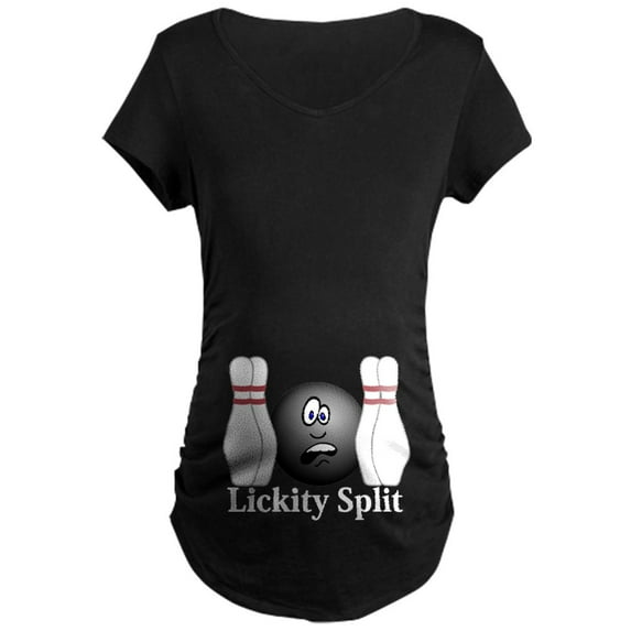 CafePress - Lickity Splits Logo 4 Maternity Dark T Shirt Desig - Maternity Dark T-Shirt