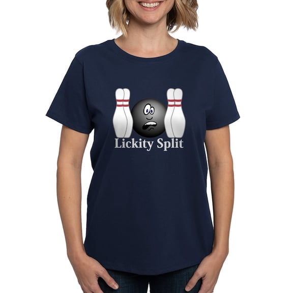 CafePress - Lickity Splits Logo 4 Women's Dark T Shirt Design - Women's Traditional Fit Dark T-Shirt