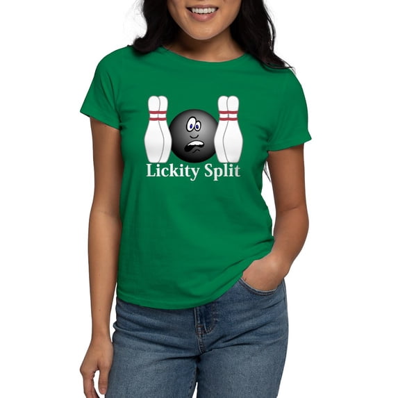 CafePress - Lickity Splits Logo 4 Women's Dark T Shirt Design - Women's Traditional Fit Dark T-Shirt
