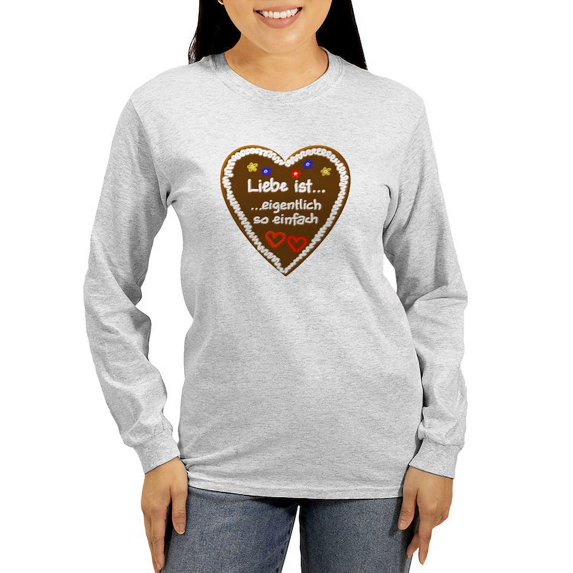 CafePress - Liebe Ist... 2 Women's Long Sleeve T Shirt - Women's Long Sleeve Graphic Casual T-Shirt