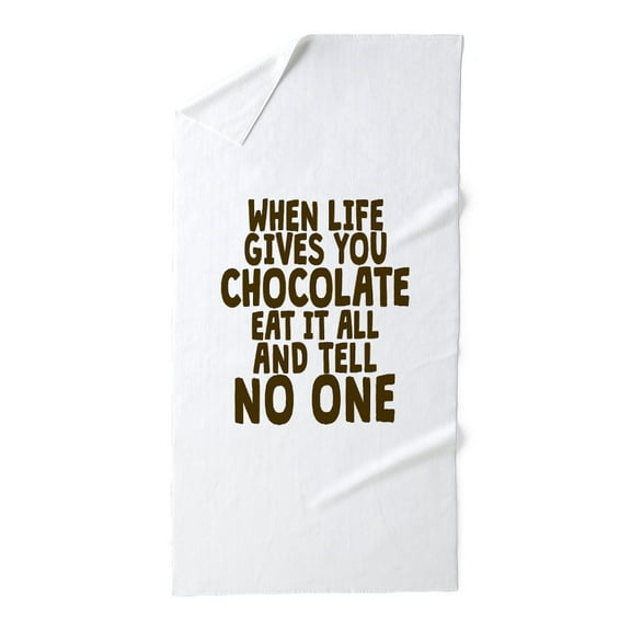 CafePress - Life Gives You Chocolate - Large Beach Towel, Soft 30"x60" Towel with Unique Design
