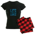thumbnail image 1 of CafePress - Life Is Better At The Lake Pajamas - Women's Short Sleeve Print T-Shirt and Pants Dark Cotton Pajama Set, 1 of 7