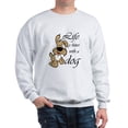 thumbnail image 1 of CafePress - Life Is Better With A Dog Sweatshirt - Crew Neck Sweatshirt, 1 of 4
