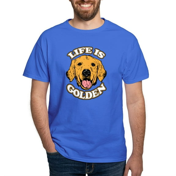 CafePress - Life Is Golden Dark T Shirt - Men's Classic Graphic Cotton T-Shirt
