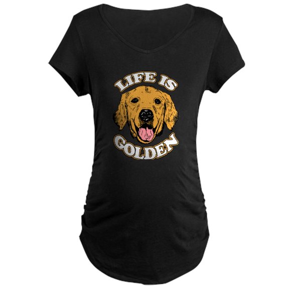 CafePress - Life Is Golden Maternity Dark T Shirt - Maternity Dark T-Shirt