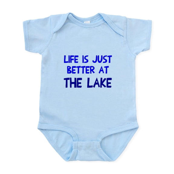 CafePress - Life Is Just Better Lake Infant Bodysuit - Baby Light Bodysuit, Size Newborn - 24 Months