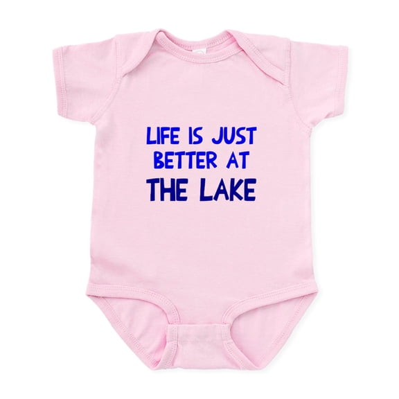 CafePress - Life Is Just Better Lake Infant Bodysuit - Baby Light Bodysuit, Size Newborn - 24 Months