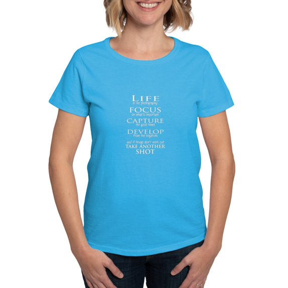CafePress - Life Is Like Photography T Shirt - Women's Traditional Fit Dark T-Shirt