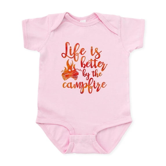 CafePress - Life's Better Campfire Infant Bodysuit - Baby Light Bodysuit, Size Newborn - 24 Months