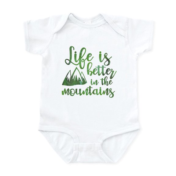 CafePress - Life's Better Mountains Infant Bodysuit - Baby Light Bodysuit, Size Newborn - 24 Months