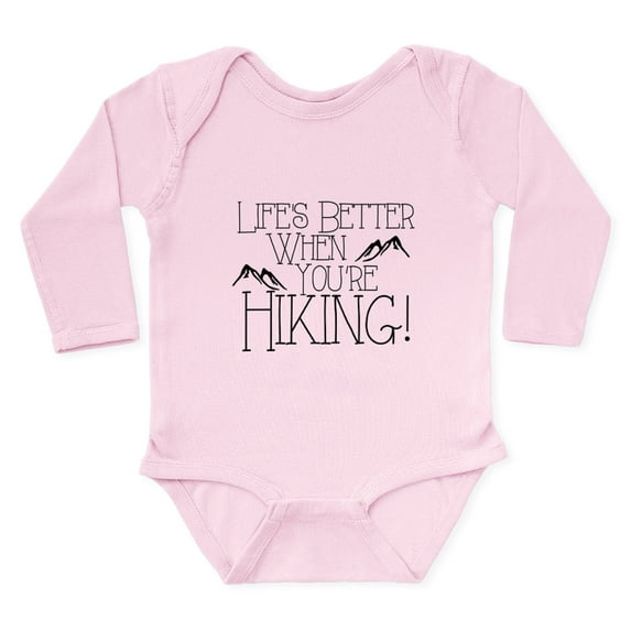 CafePress - Life's Better When You're Hiking Body Suit - Long Sleeve Cotton Baby Bodysuit