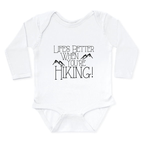 CafePress - Life's Better When You're Hiking Body Suit - Long Sleeve Cotton Baby Bodysuit