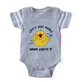 thumbnail image 1 of CafePress - Life's Ducky 1St Birthday - Cute Infant Baby Football Bodysuit, 1 of 3