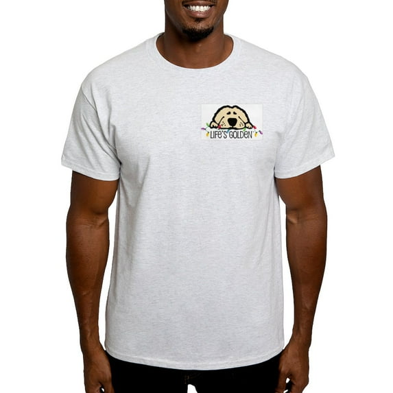 CafePress - Life's Golden Christmas Ash Grey T Shirt - Men's Classic Graphic T-Shirt