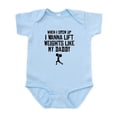 thumbnail image 1 of CafePress - Lift Weights Like My Daddy Body Suit - Baby Light Bodysuit, Size Newborn - 24 Months, 1 of 4