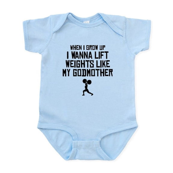 CafePress - Lift Weights Like My Godmother Body Suit - Baby Light Bodysuit, Size Newborn - 24 Months