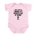 thumbnail image 1 of CafePress - Lift Weights Like My Mommy Body Suit - Baby Light Bodysuit, Size Newborn - 24 Months, 1 of 4