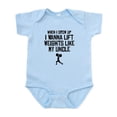 thumbnail image 1 of CafePress - Lift Weights Like My Uncle Body Suit - Baby Light Bodysuit, Size Newborn - 24 Months, 1 of 4