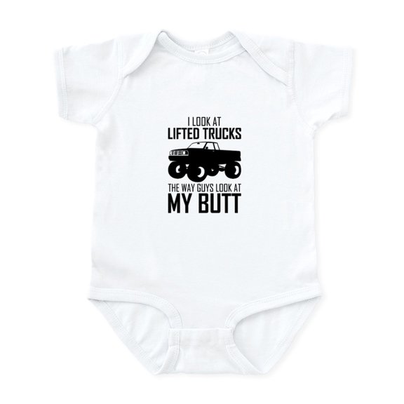 CafePress - Lifted Trucks Body Suit - Baby Light Bodysuit, Size Newborn - 24 Months