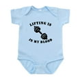 thumbnail image 1 of CafePress - Lifting Is In My Blood Body Suit - Baby Light Bodysuit, Size Newborn - 24 Months, 1 of 4