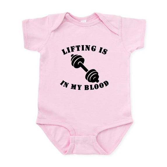 CafePress - Lifting Is In My Blood Body Suit - Baby Light Bodysuit, Size Newborn - 24 Months
