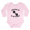 thumbnail image 1 of CafePress - Lifting Is In My Blood Body Suit - Long Sleeve Cotton Baby Bodysuit, 1 of 4