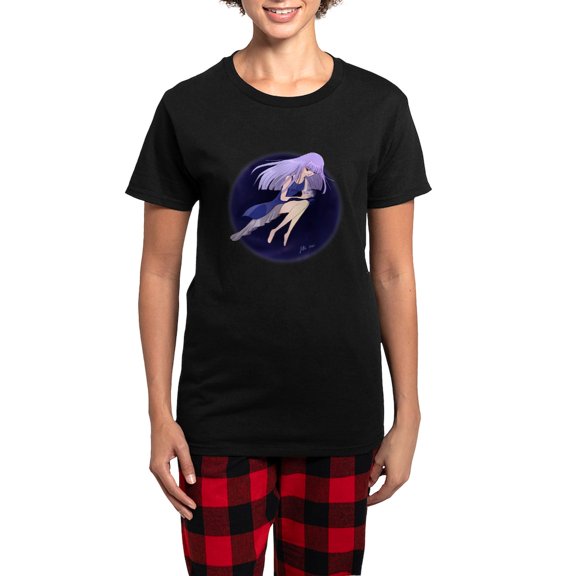 CafePress - Light In Abyss Women's Dark Pajamas - Women's Short Sleeve Print T-Shirt and Pants Dark Cotton Pajama Set