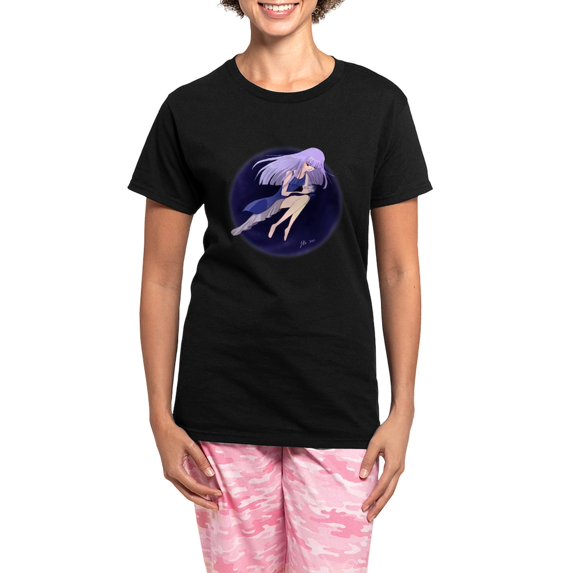 CafePress - Light In Abyss Women's Dark Pajamas - Women's Short Sleeve Print T-Shirt and Pants Dark Cotton Pajama Set