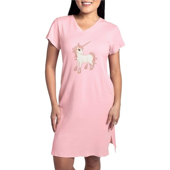 CafePress - Light Pink Unicorn - Women's Nightshirt
