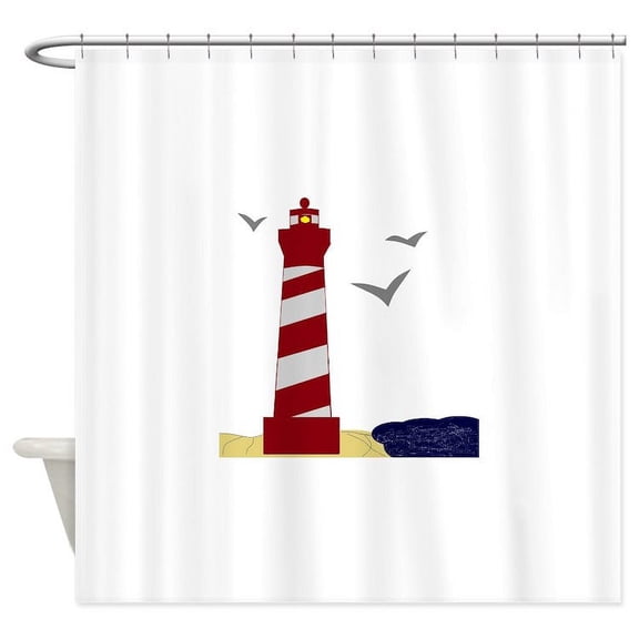 CafePress - Lighthouse - Unique Fabric Shower Curtain 70" x 72"