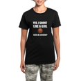 thumbnail image 1 of CafePress - Like A Girl Basketball Pajamas - Women's Short Sleeve Print T-Shirt and Pants Dark Cotton Pajama Set, 1 of 7