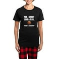 thumbnail image 1 of CafePress - Like A Girl Basketball Pajamas - Women's Short Sleeve Print T-Shirt and Pants Dark Cotton Pajama Set, 1 of 7