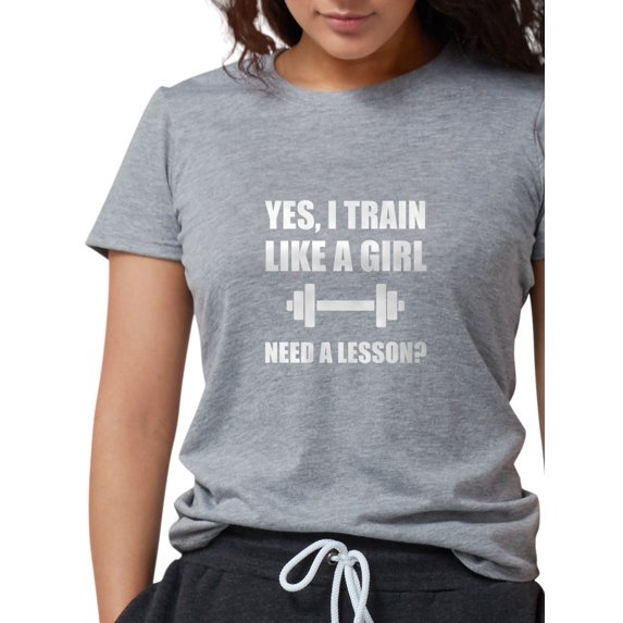 CafePress - Like A Girl Train Women's Deluxe T Shirt - Womens Tri-blend T-Shirt