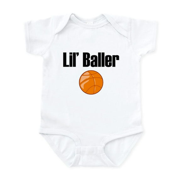 CafePress - Lil' Baller Infant Bodysuit - Baby Light Bodysuit, Size Newborn - 24 Months