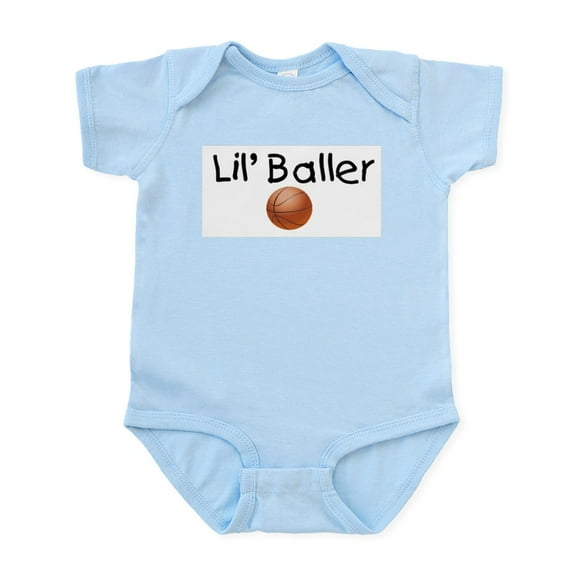 CafePress - Lil Baller Infant Bodysuit - Baby Light Bodysuit, Size Newborn - 24 Months