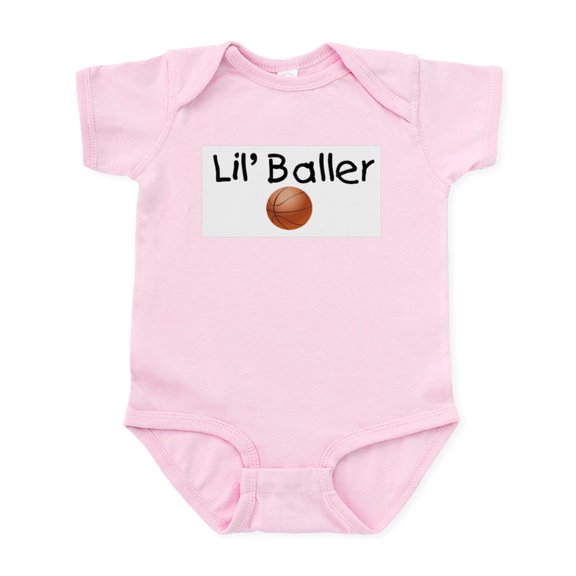 CafePress - Lil Baller Infant Bodysuit - Baby Light Bodysuit, Size Newborn - 24 Months