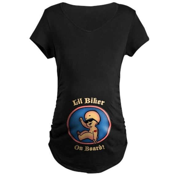 CafePress - Lil Biker Maternity Dark T Shirt - Maternity Dark T-Shirt