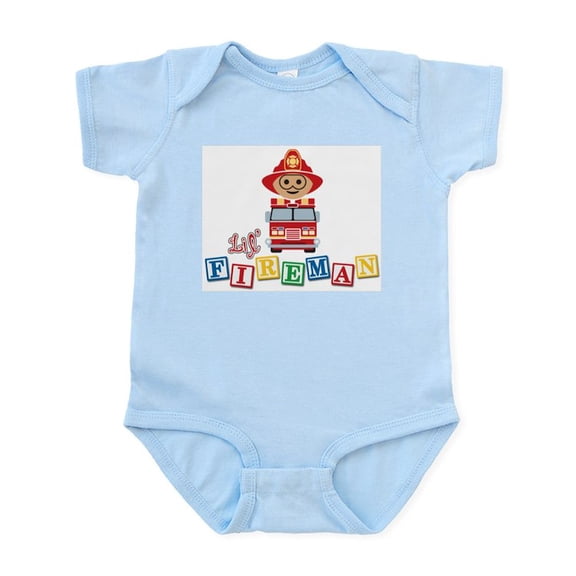 CafePress - Lil' Fireman Infant Bodysuit - Baby Light Bodysuit, Size Newborn - 24 Months