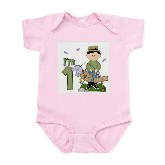CafePress - Lil Fisherman First Birthday Infant Bodysuit - Baby Light Bodysuit, Size Newborn - 24 Months
